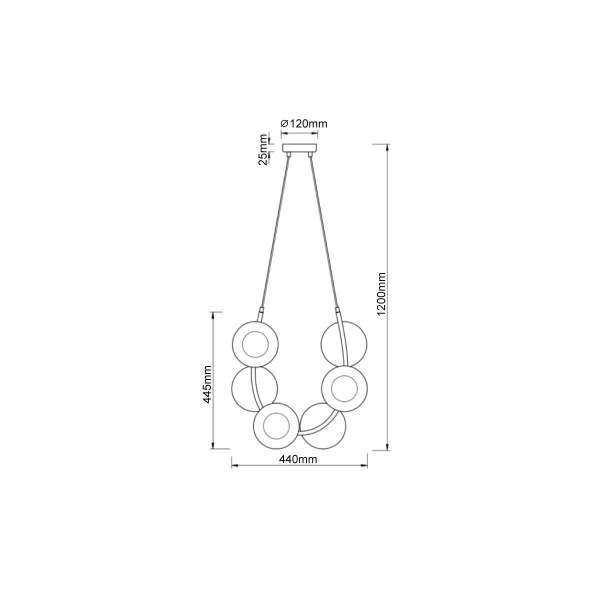 Подвесной светильник Vele Luce Astoria VL5004P61