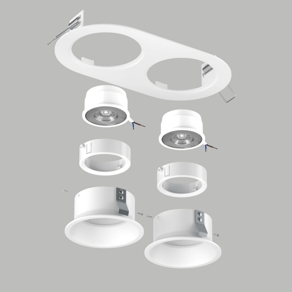 Комплект со светильником Lightstar Domino Round (214656+214606+214606+214006+214006) D6560606WMOD