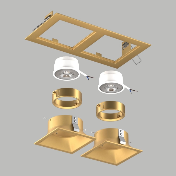 Комплект со светильником Lightstar Domino Quadro (214523+214503+214503+214003+214003) D5230303GMOD