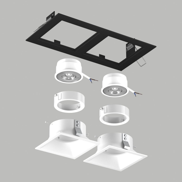 Комплект со светильником Lightstar Domino Quadro (214527+214506+214506+214006+214006) D5270606WMOD