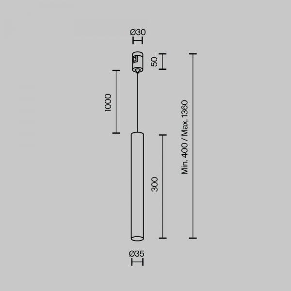 Трековый светильник Maytoni Technical TR155-1-5W3K-PT