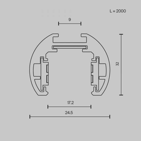 Шинопровод подвесной Maytoni Exility TRXM034-R-412W