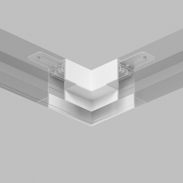 Коннектор L-образный потолок-потолок Denkirs Smart Hide TR2112-WH