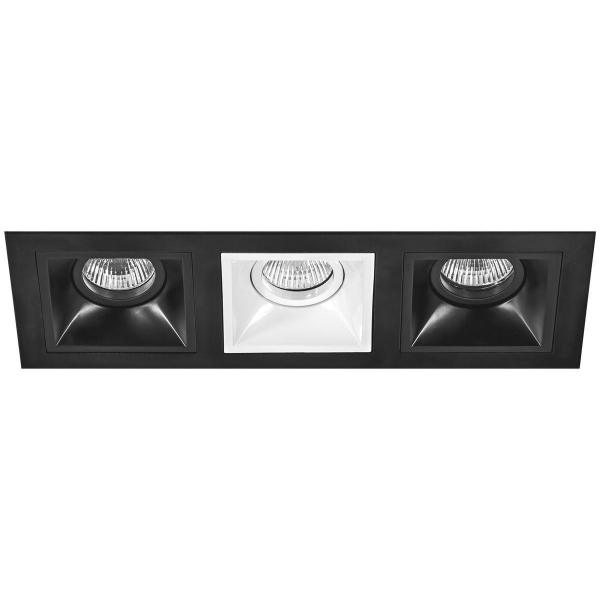 Комплект из светильников и рамки Lightstar Domino Quadro (214537+214507+214506+214507) D537070607