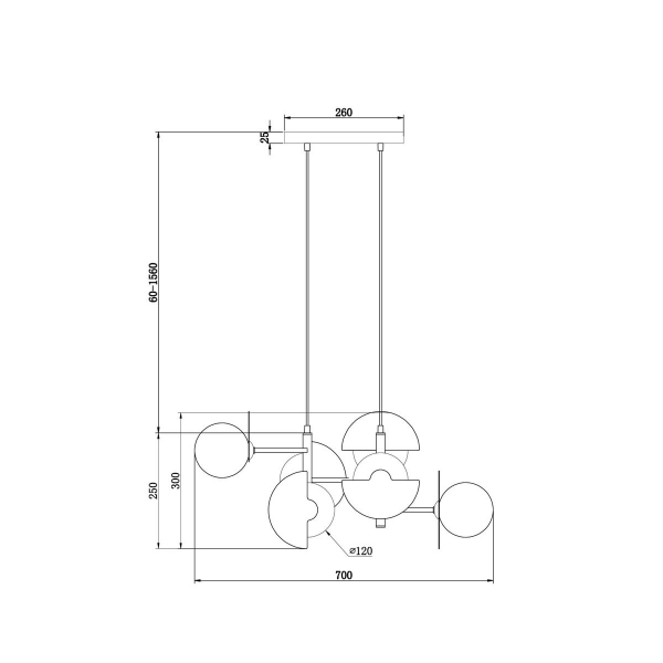 Подвесная люстра Freya Sepia FR5391PL-06CFL