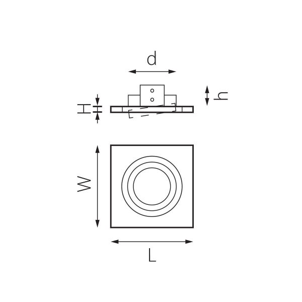 Комплект из светильника и рамки Lightstar Intero 16 (217517+217606) i51706