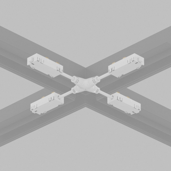 Коннектор X-образный гибкий Denkirs Smart Hide TR2116-WH