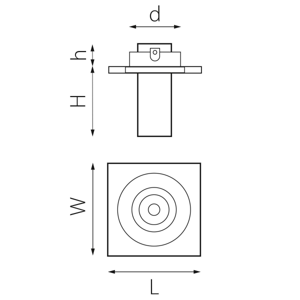 Комплект из светильника и рамки Lightstar Intero Tubo (217517+217274) i517274
