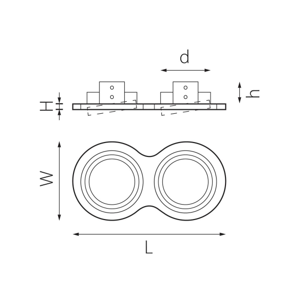 Комплект из светильника и рамки Lightstar Intero 111 (217929+217907+217907) i9290707
