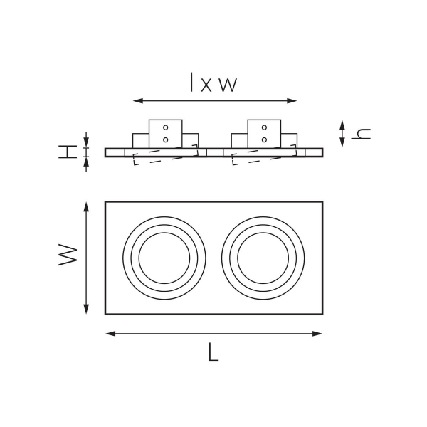 Комплект из светильника и рамки Lightstar Intero 16 (217527+217606+217607) i5270607