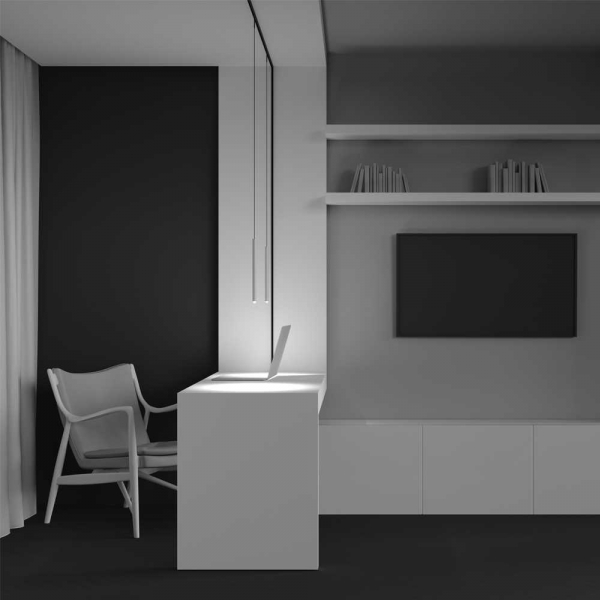 Трековый подвесной светильник Maytoni Technical Skim TR191-1-3W2.7K-M-BW