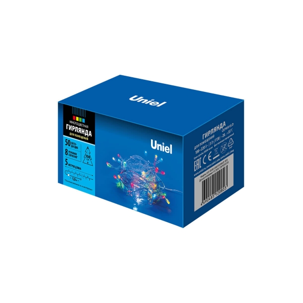 Светодиодная гирлянда Uniel 220V разноцветный ULD-S0500-050/DTA Multi IP20 UL-00005250
