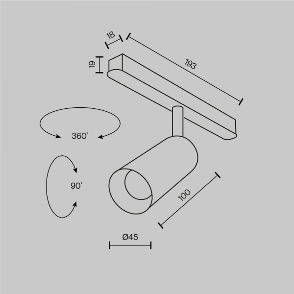 Трековый светодиодный светильник Maytoni Technical Magnetic Exility Focus Led TR032-4-5W3K-M-DS-BW