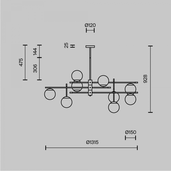 Подвесной светильник Maytoni Nostalgia MOD048PL-09G