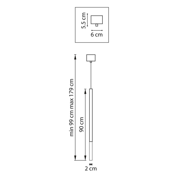 Комплект с подвесным светильником Lightstar Tubo (747443+574702) LT7474432