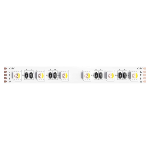 Светодиодная лента 24V 14,4W/m RGB+W 3000К 5м Arte Lamp TAPE A2406012-02-RGB3K