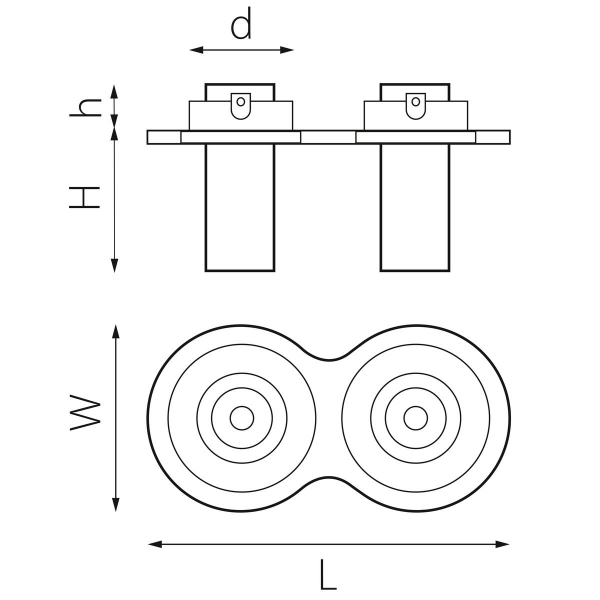 Комплект из светильника и рамки Lightstar Intero Tubo (217627+217274+217274) i627274