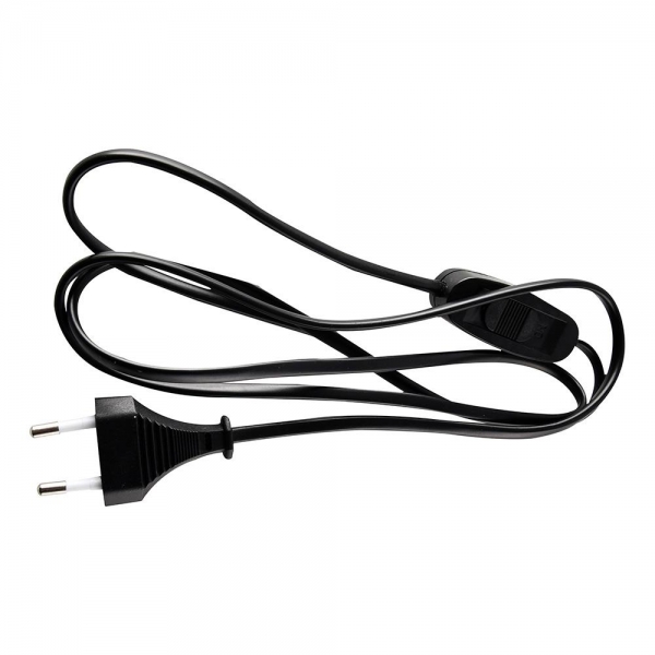 Сетевой шнур с выключателем, 230V 1,9м черный, KF-HK-1-2