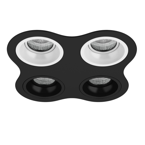 Комплект из светильников и рамки Lightstar Domino Round (214647+214606+214606+214607+214607) D64706060707