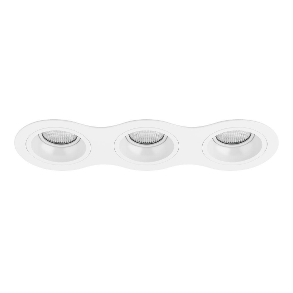 Комплект из светильников и рамки Lightstar Domino Round (214636+214606+214606+214606) D636060606