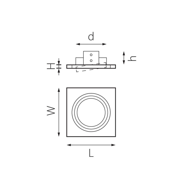 Комплект из светильника и рамки Lightstar Intero 111 (217817+217907) i81707