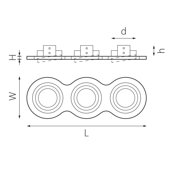 Комплект из светильника и рамки Lightstar Intero 16 (217639+217607+217606+217607) i639070607