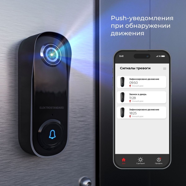 Видеозвонок Elektrostandard (Умный дом) 76105/00 белый a069488