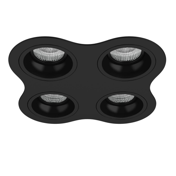 Комплект из светильников и рамки Lightstar Domino Round (214647+214607+214607+214607+214607) D64707070707