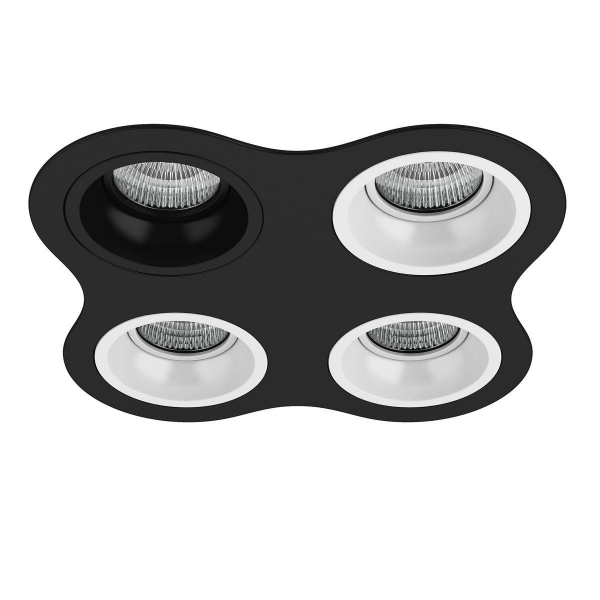 Комплект из светильников и рамки Lightstar Domino Round (214647+214607+214606+214606+214606) D64707060606