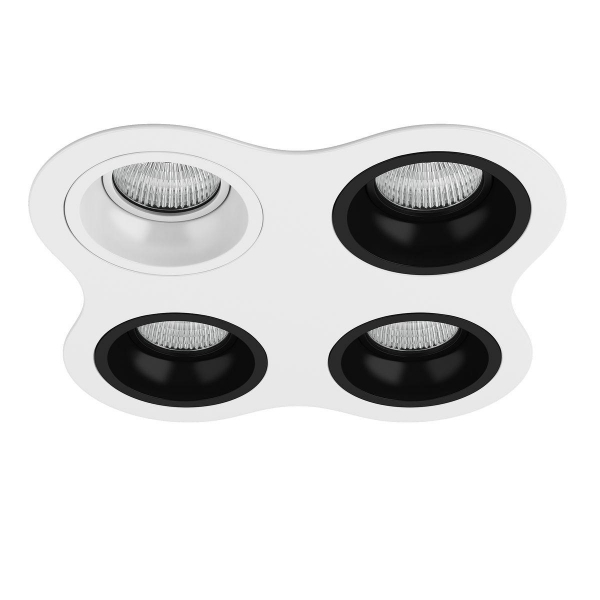 Комплект из светильников и рамки Lightstar Domino Round (214646+214606+214607+214607+214607) D64606070707