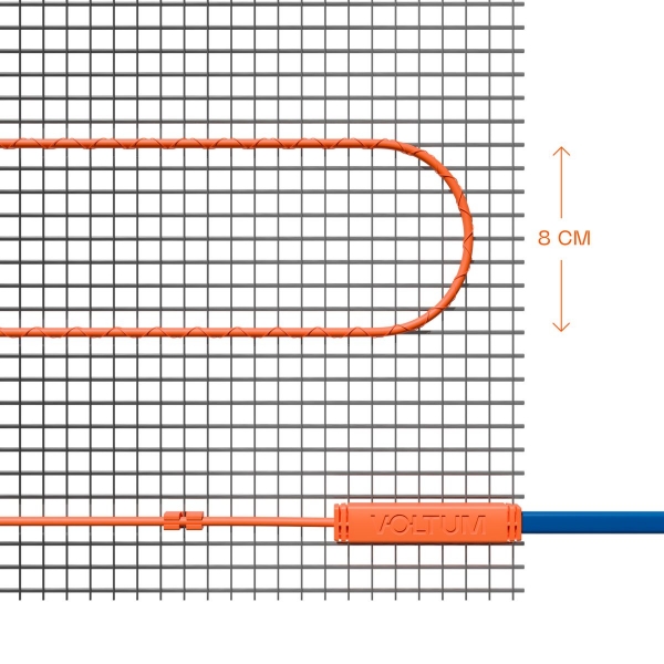 Нагревательный мат Voltum 150 Вт/м 3 м 1,5 м2 VLT01-150-1.5