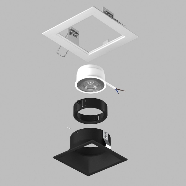 Комплект со светильником Lightstar Domino Quadro (214516+214507+214007) D51607BMOD