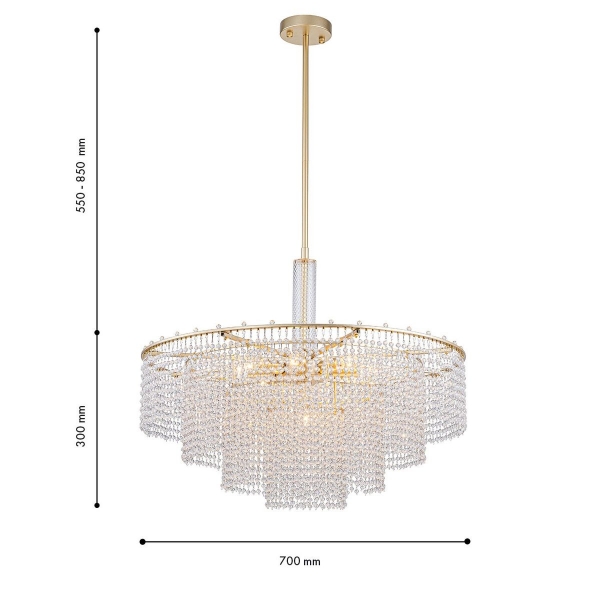 Подвесная люстра Favourite Fringe 4762-9P