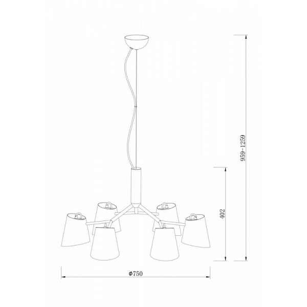Подвесная люстра Freya Nordic FR5127PL-06B