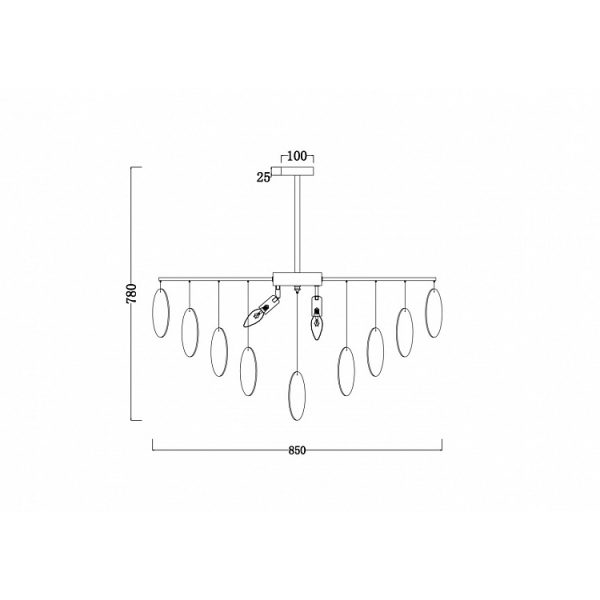 Подвесная люстра Freya Porto FR5104PL-08BS