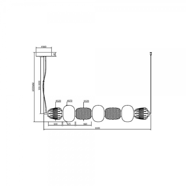 Подвесной светодиодный светильник Maytoni Pattern MOD267PL-L42CH3K