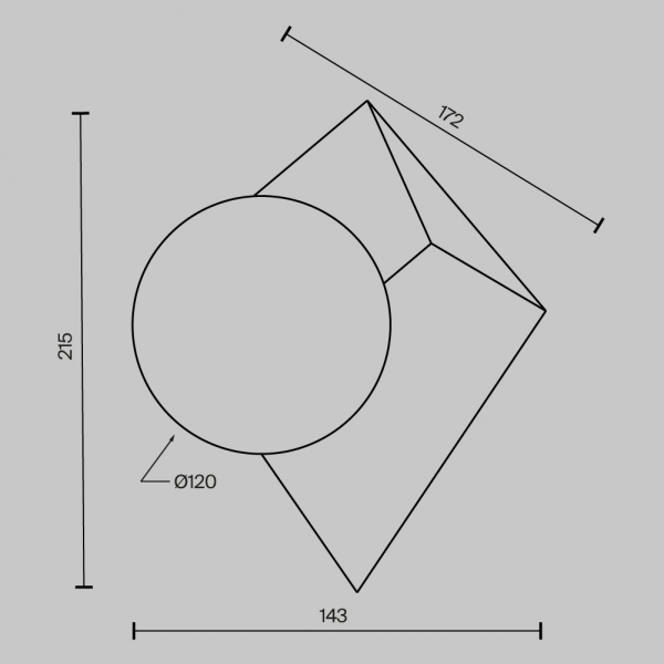 Бра Maytoni MOD445WL-01PT