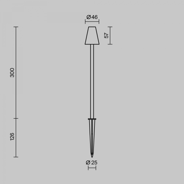 Ландшафтный светильник Maytoni Outdoor O504FL-L1B3K