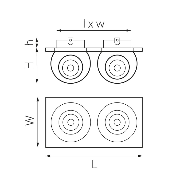 Комплект из светильника и рамки Lightstar Intero Ball (217526+217074+217074) i5267474