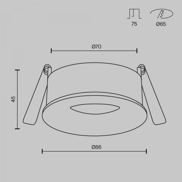 Встраиваемый светильник Maytoni Technical DL027-GU10-W