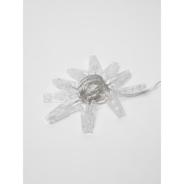 Светодиодная гирлянда Uniel Прищепки теплый белый ULD-S0200-010/STB/2AA Warm White IP20 Clips UL-00005484