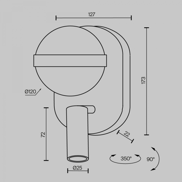 Бра Maytoni MOD441WL-L8BS3K