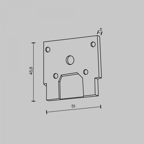 Торцевая заглушка для шинопровода Maytoni Technical ClipLine Exility черная 1шт TRA034EC-SCCL-42B