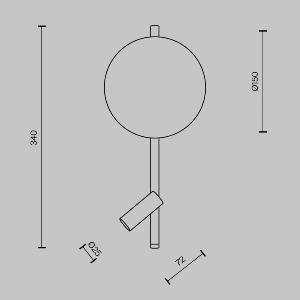 Бра Maytoni MOD450WL-L9BG3K