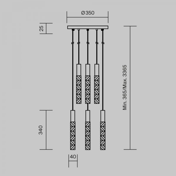 Подвесной светильник Maytoni MOD328PL-L18CH3K