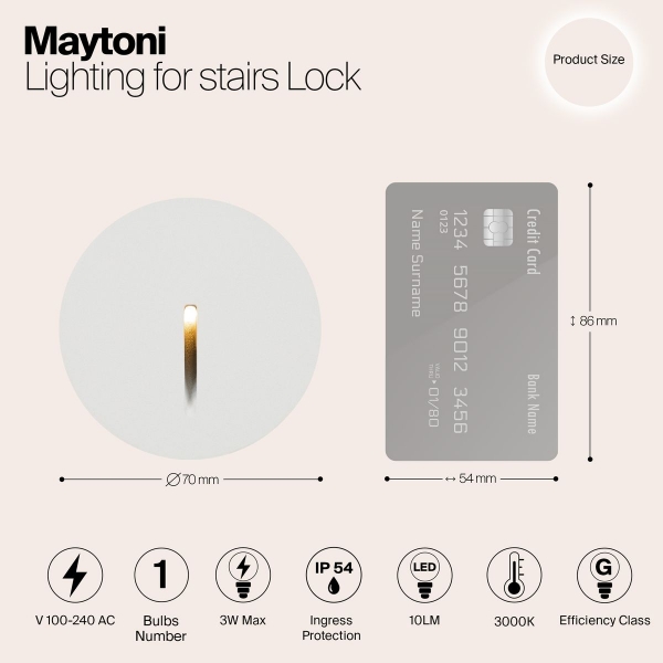 Подсветка для лестниц Maytoni Bil O014SL-L3W3K