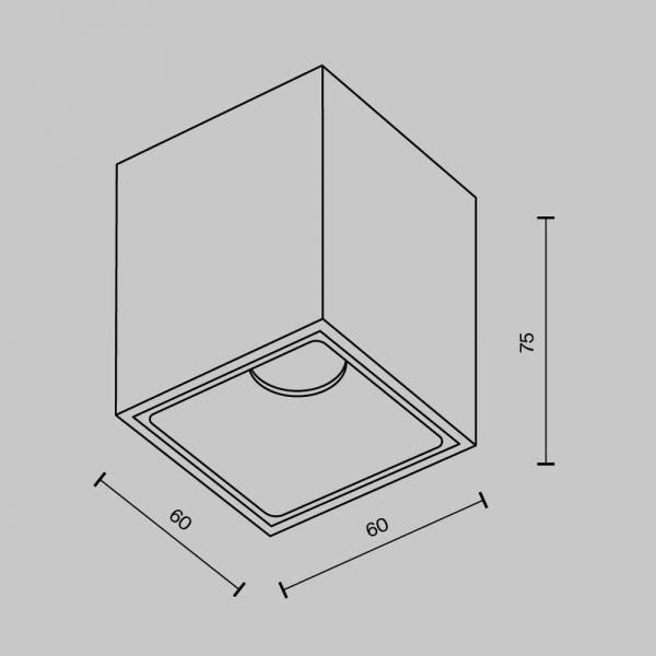 Потолочный светильник Maytoni Technical C065CL-8W2.7K-SQ-WB
