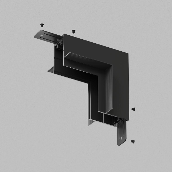 Коннектор L-образный стена-потолок Denkirs Smart Hide TR2118-BK