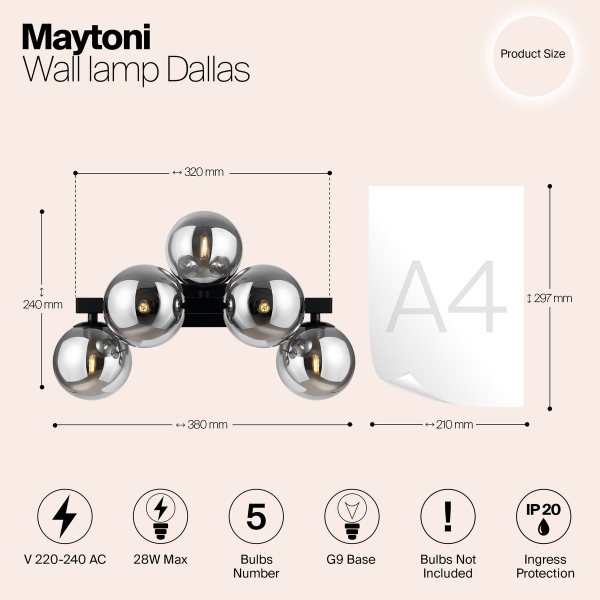 Бра Maytoni Dallas MOD547WL-05B