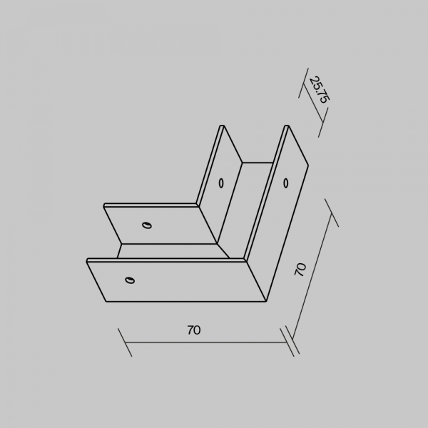 Коннектор угловой Maytoni Outdoor для профиля Elasity IP O-TR001-AC90-W